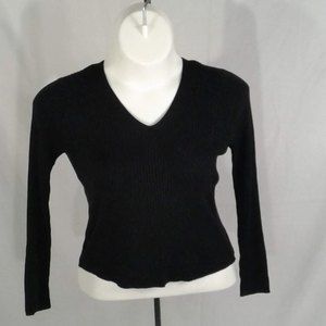 Valerie Stevens Black V-neck Sweater (M)